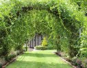 A series of arched pergolas leads onto the 'allee'